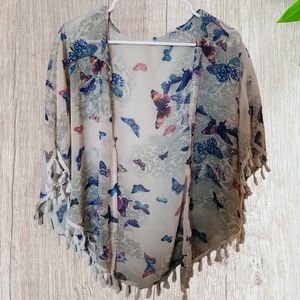 Butterfly fringe top
